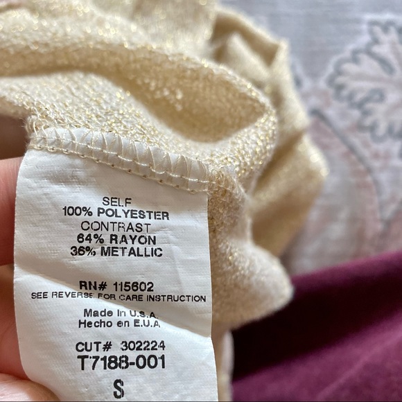 Lush Rose Gold sheer and Gold Panel top - Picture 4 of 10